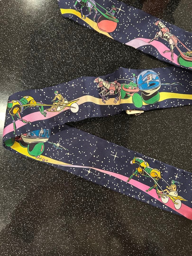 ◆新品未使用◆エルメス HERMES ツイリー　スペースダービー　ネイビー