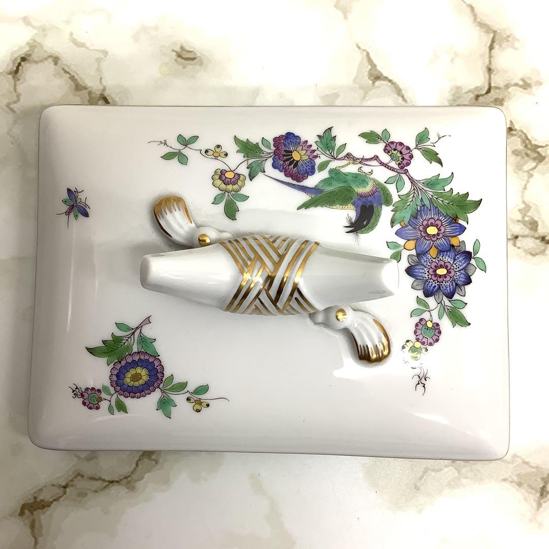 【未使用‼︎】MEISSEN マイセン 小物入れ タバコ入れ 金装 花 鳥 レア