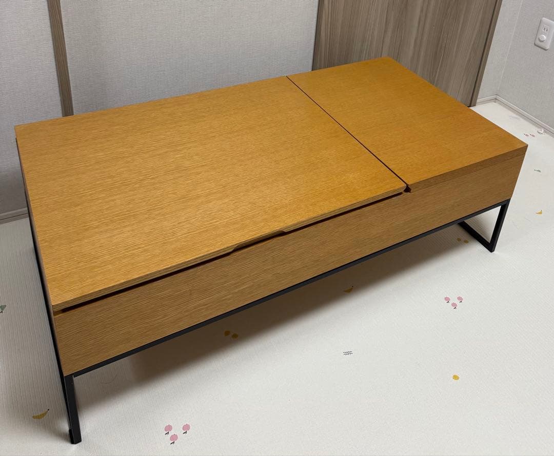 ニトリ　昇降センターテーブル(Nヒバリ 120 LBR)