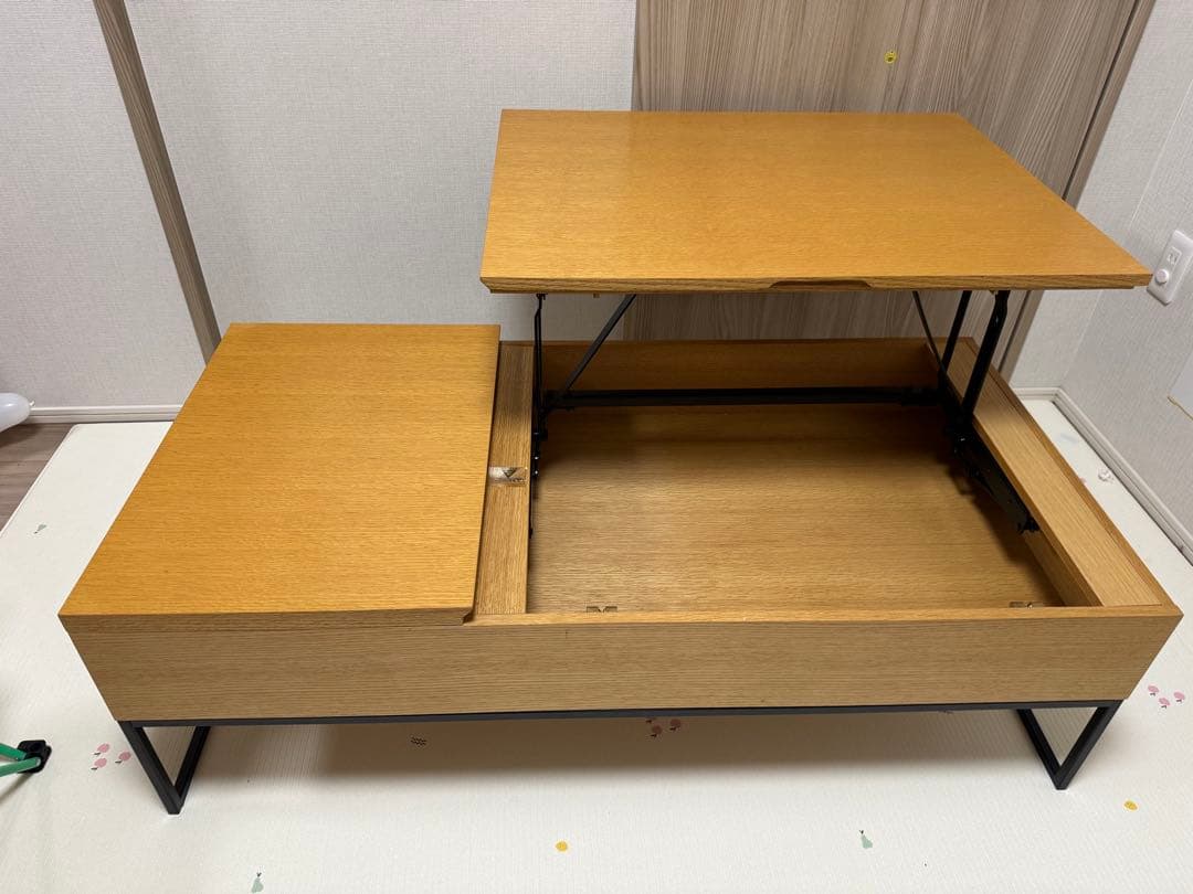 ニトリ　昇降センターテーブル(Nヒバリ 120 LBR)