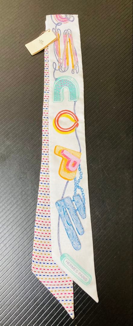 HERMES◆エルメス◆ツイリー　ホワイト