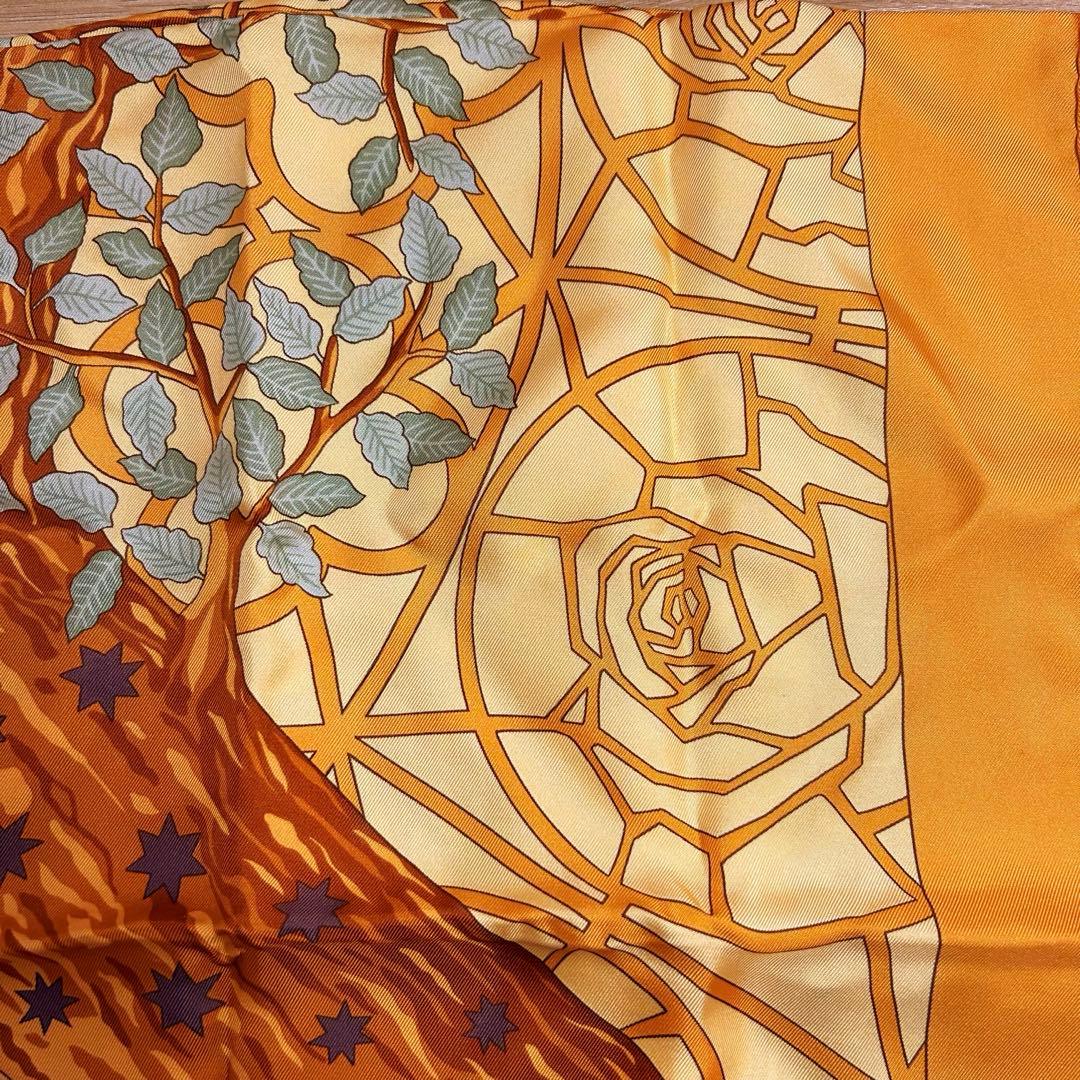 HERMES エルメス スカーフ　カレ90 AXIS MUNDI 世界の中心軸