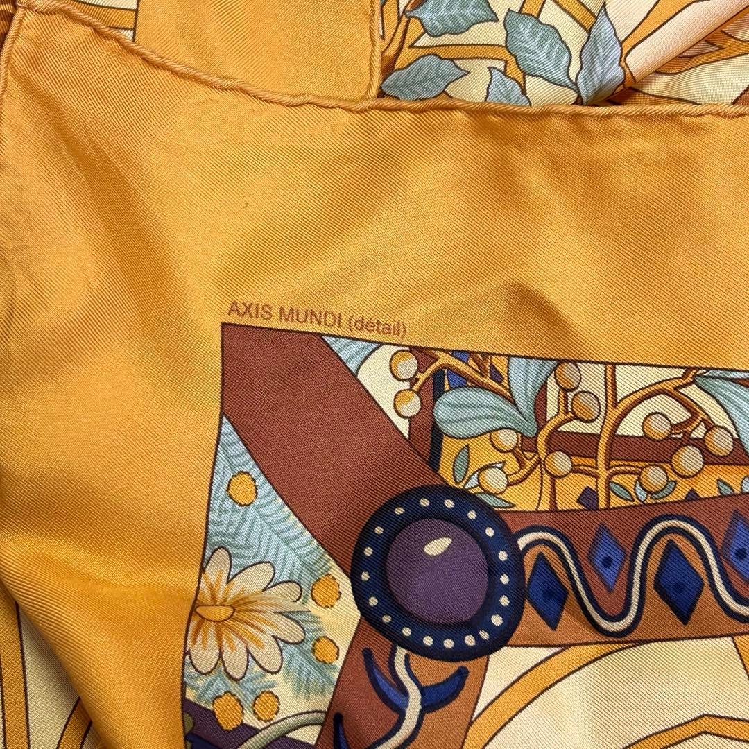 HERMES エルメス スカーフ　カレ90 AXIS MUNDI 世界の中心軸