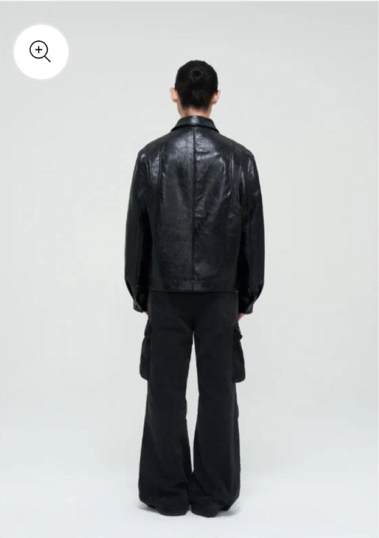 ジャケット・アウター 7HILL Oil Wax Black PU Leather Jacket