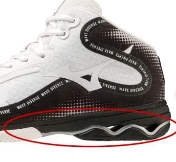 MIZUNO ミズノ ウェーブダイバース DE2 　25.5　ホワイト