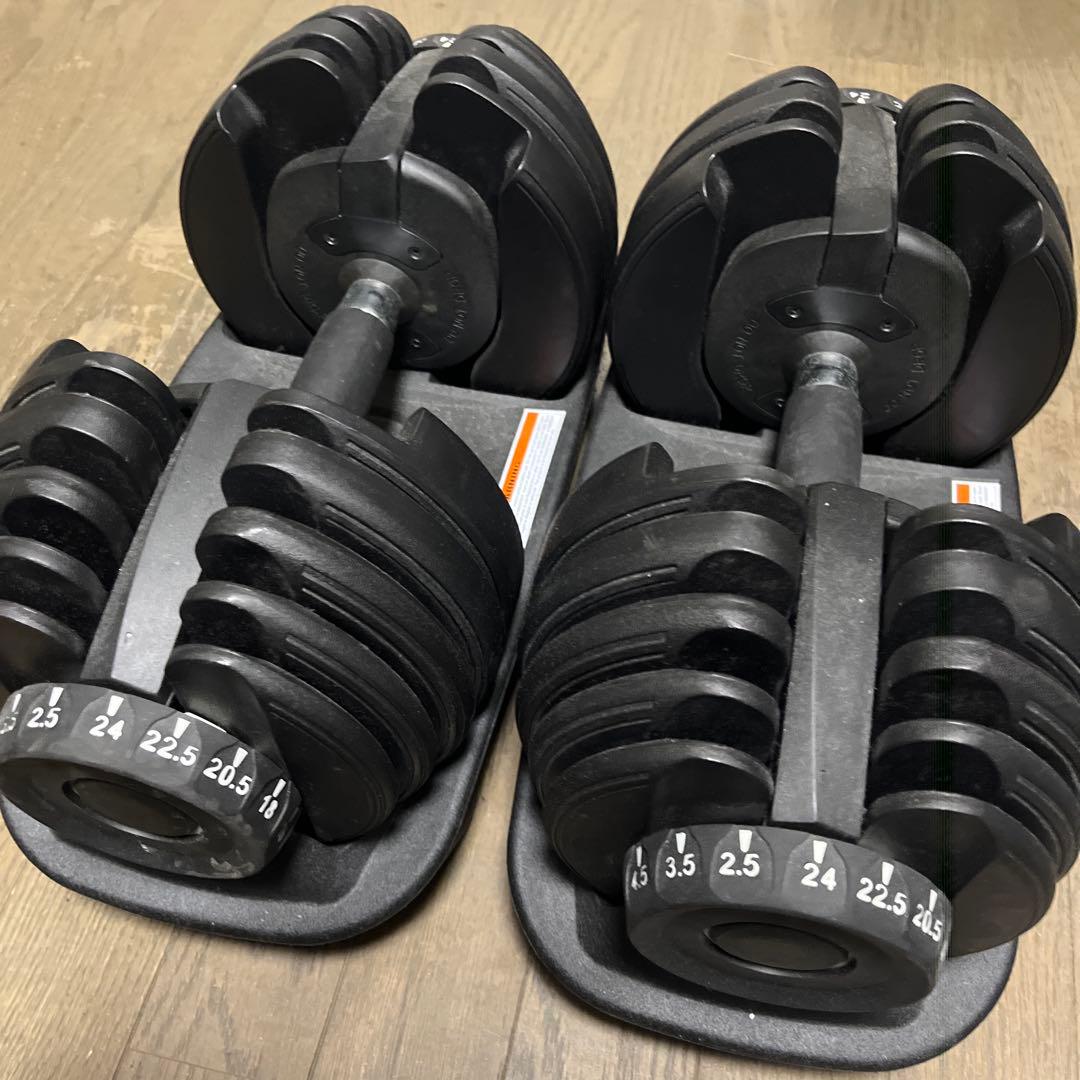 【セット商品①】最大24kg〜最小2.5kg重量可変式ダンベル