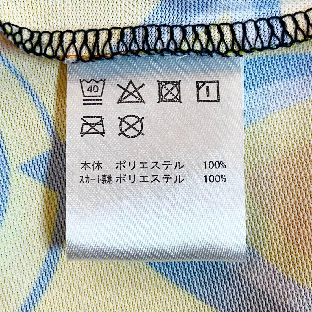 ラウドマウスゴルフ　M　半袖ポロシャツワンピース　イエロー　ジャガデリック
