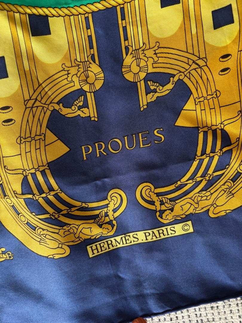 HERMES エルメス カレ90 プロテウス PROUES