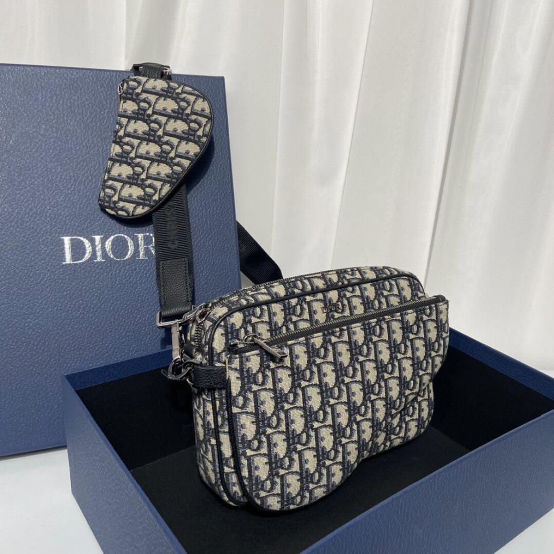 美品✨ベージュ キャンバス サドルバッグ メンズ