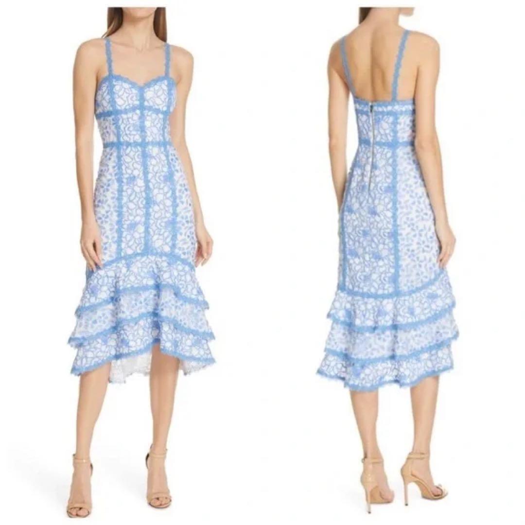 rose♡alice + olivia♡ワンピース　ライトブルー レース
