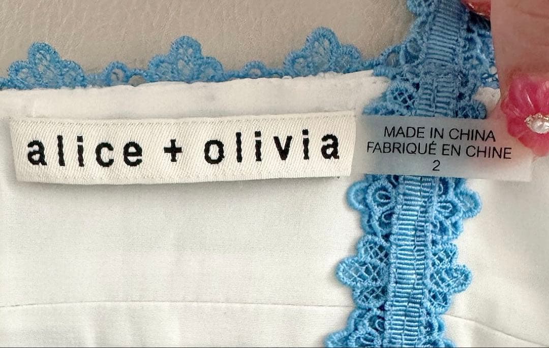 rose♡alice + olivia♡ワンピース　ライトブルー レース