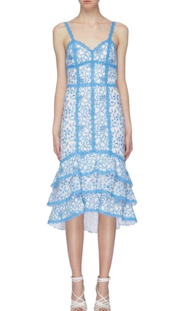 rose♡alice + olivia♡ワンピース　ライトブルー レース