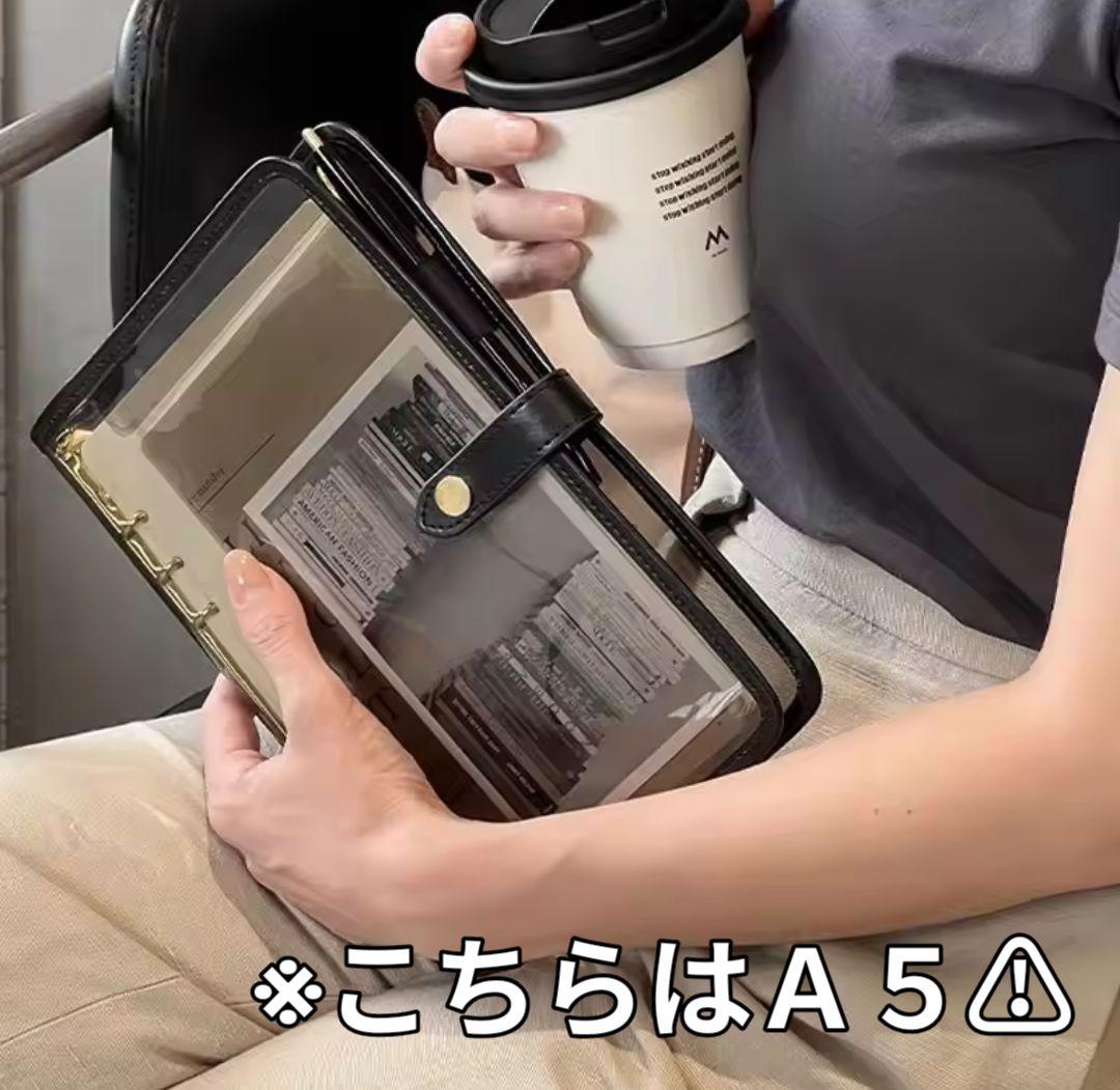 さ*き様 大人気！品薄 韓国 セービング 大人可愛いA６バインダー オリーブブラ