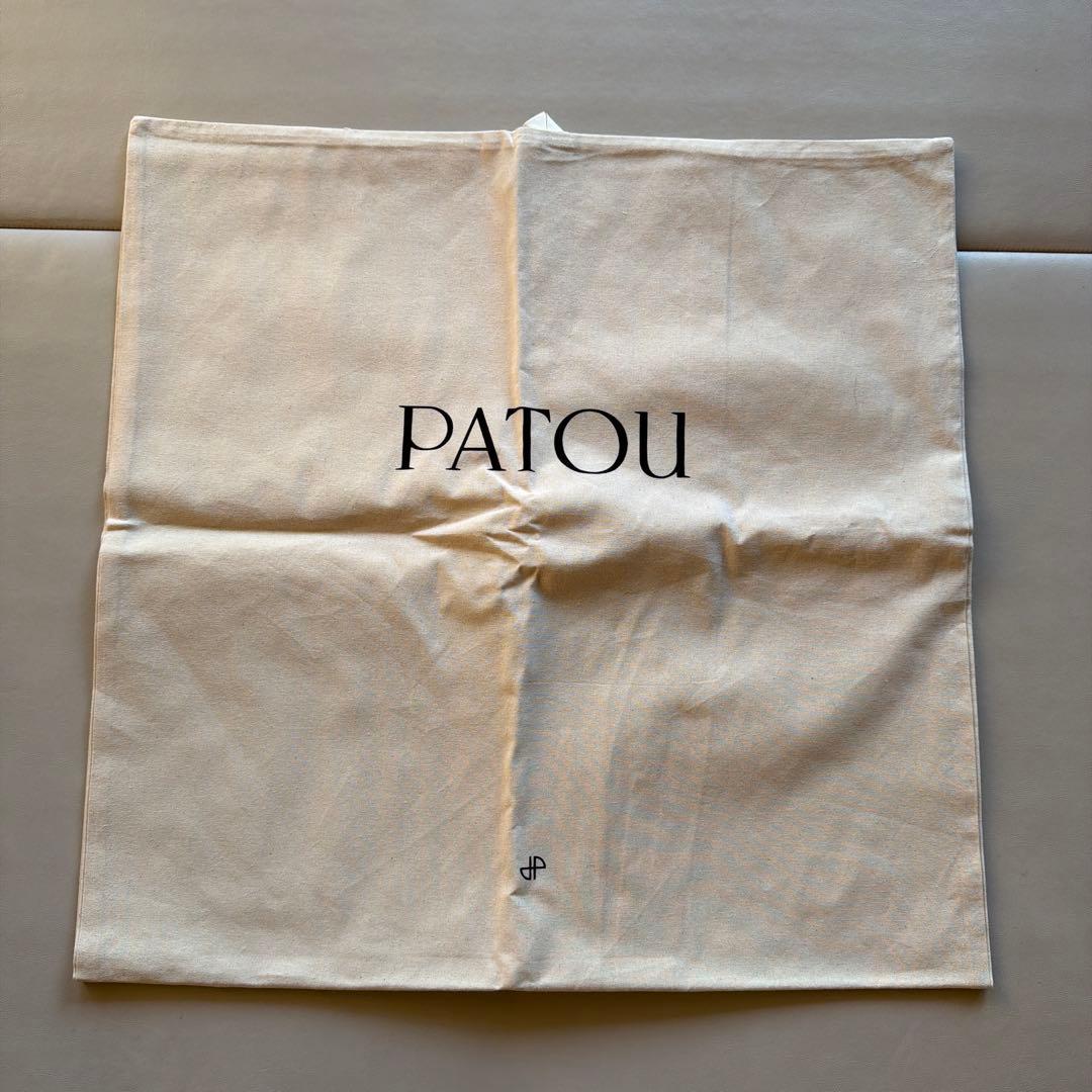 PATOU ジップアップフーディー　ロゴパーカー XS 黒　ロゴ付き保存袋付き