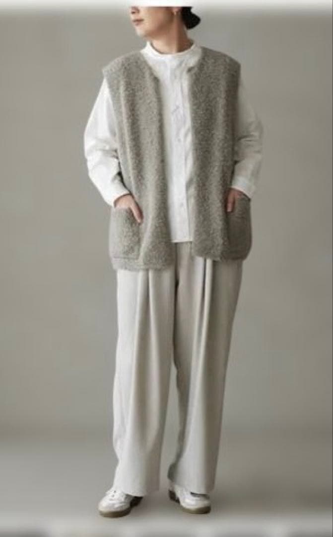 エヴァムエヴァ　alpaca wool vest [antique white]