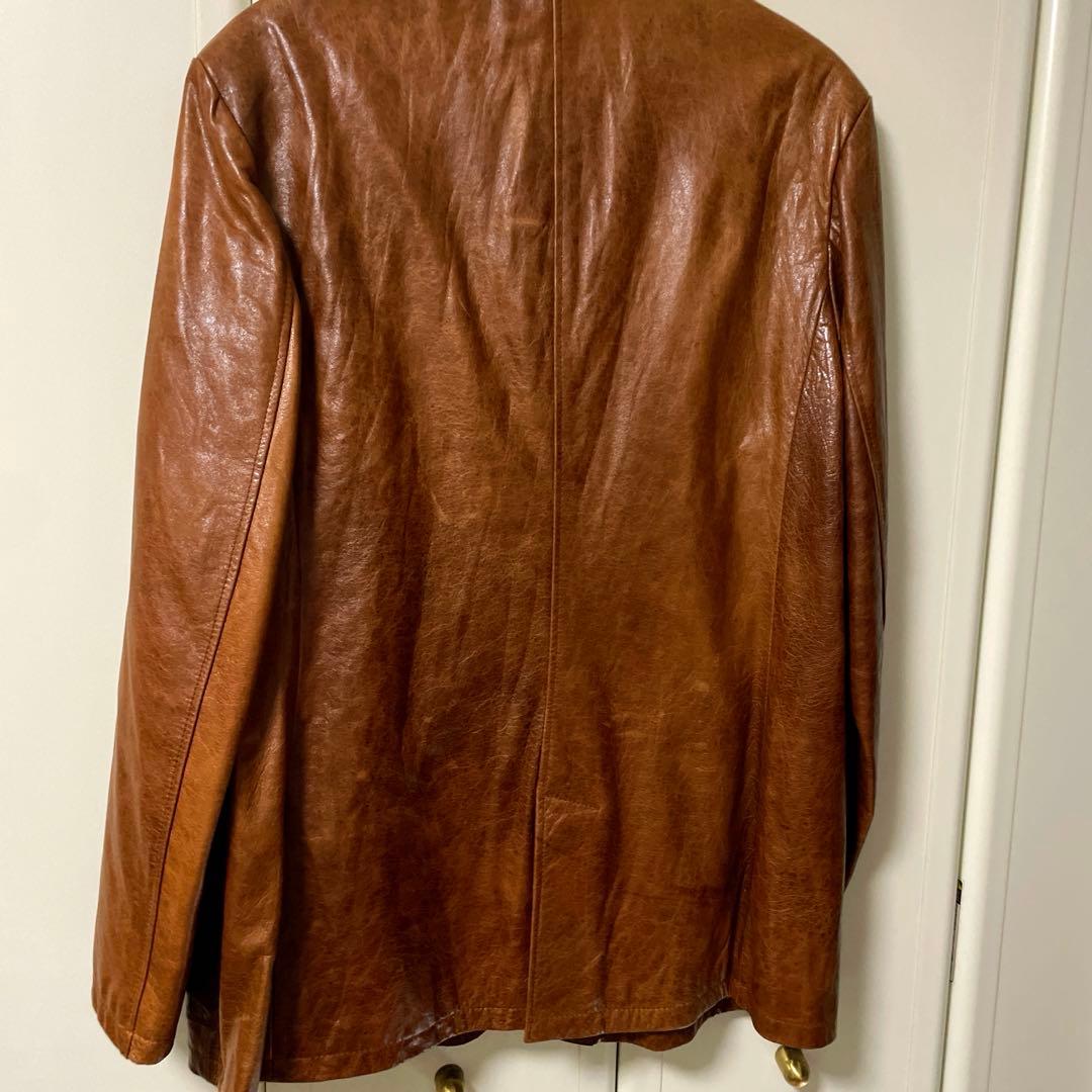 キャメル色のレザージャケットXL