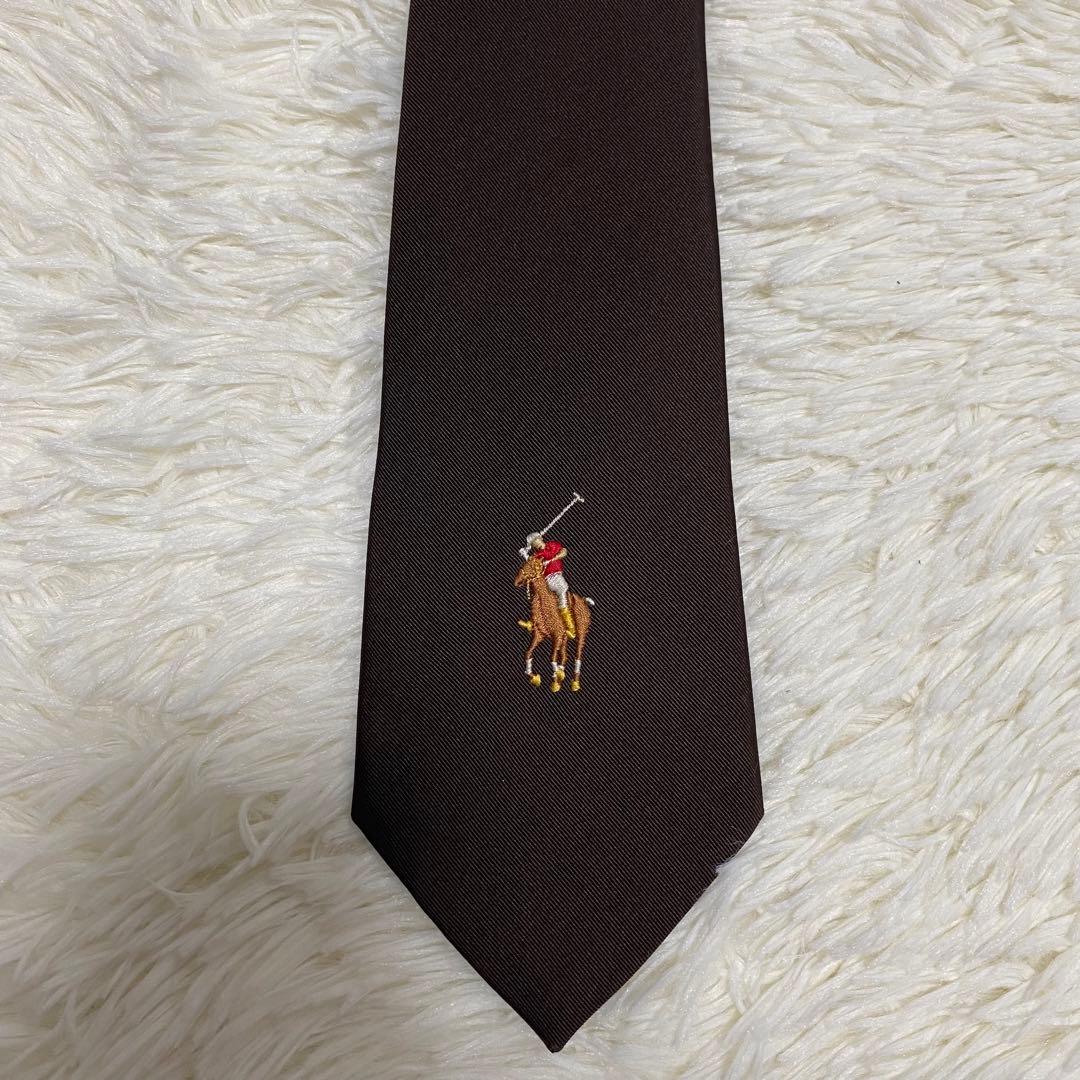 Polo by Ralph Lauren ネクタイ ポニー ロゴ ブラウン 希少
