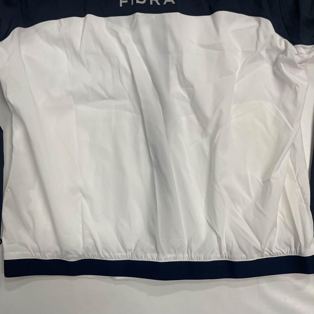 FIDRA ゴルフウェア ストレッチ ブロッキングジャケット XL 白×紺②