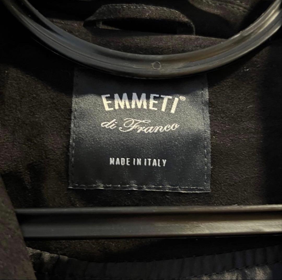 EMMETIエンメテイスエード ダブルライダースゴールドパーツ別注　最終値下げ