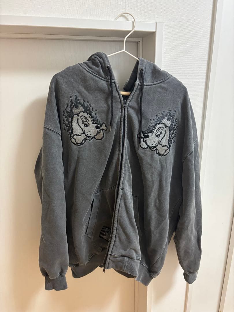 ガルクエジップパーカー グレー