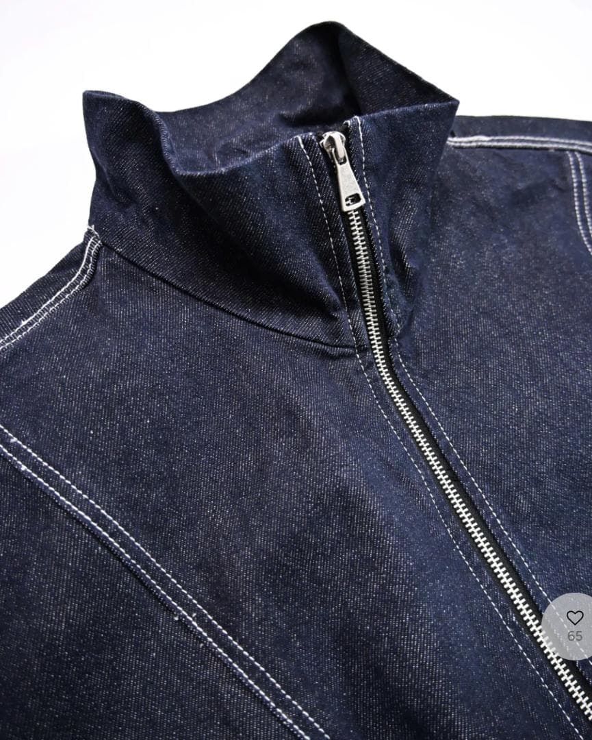 L2222　ユニークデニムジャケット　XL（navy）　地底人ONLINE