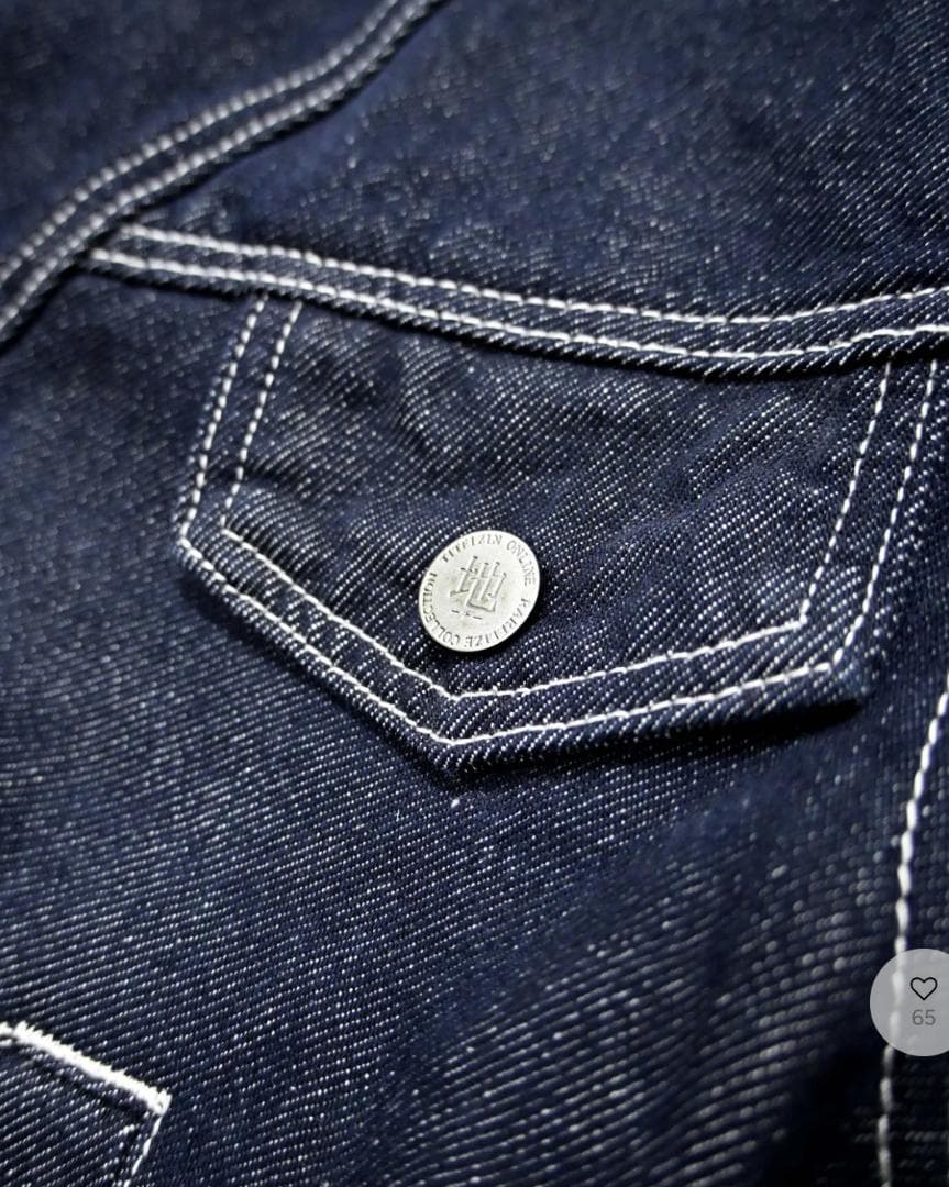 L2222　ユニークデニムジャケット　XL（navy）　地底人ONLINE