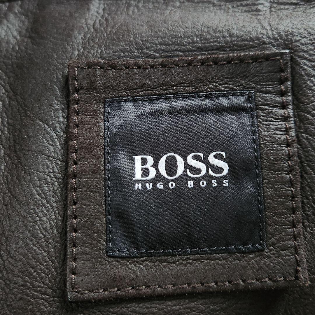 最高級メリノラム✨HUGO BOSS リアルムートンコート ラムレザー ロング