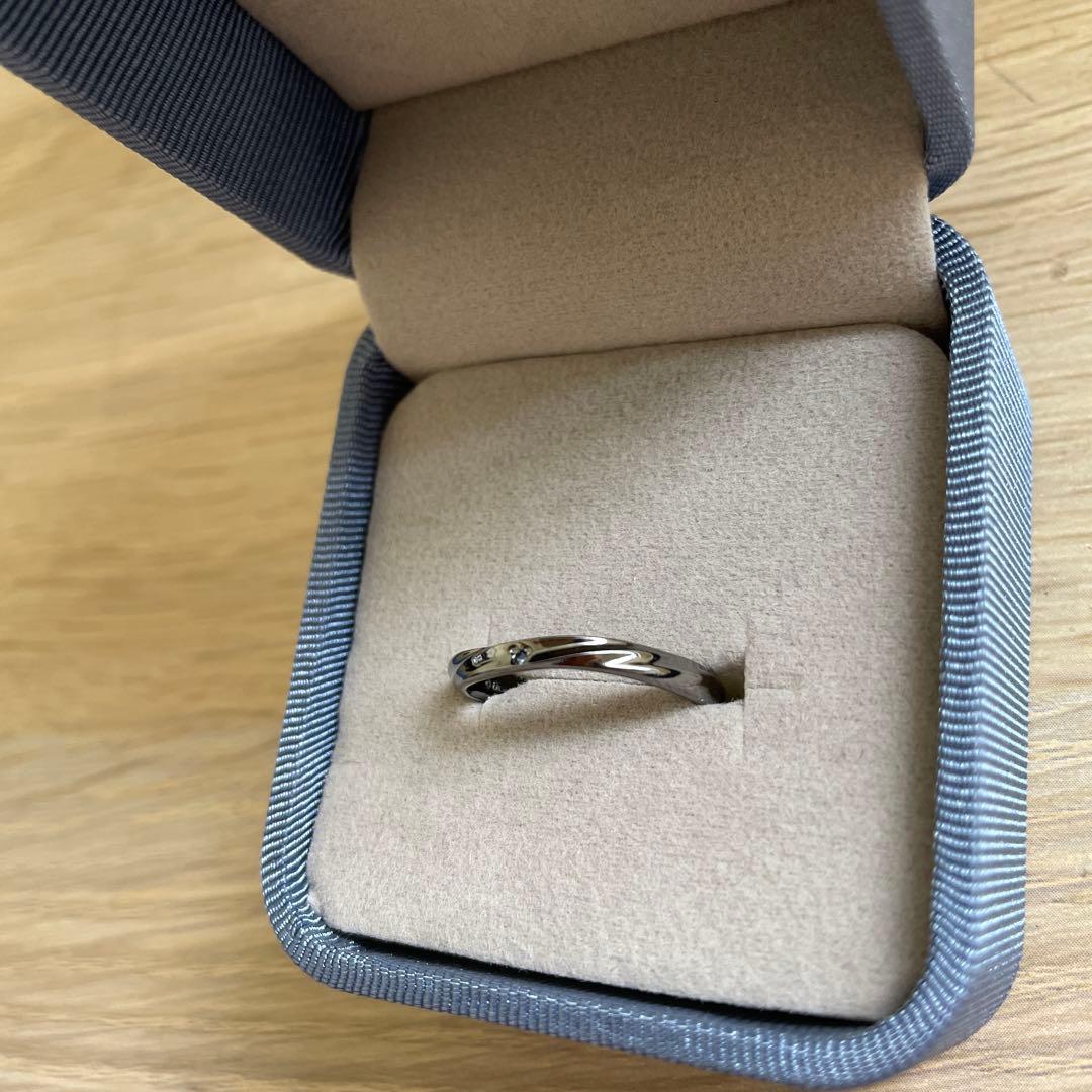 美品　the kiss ￼ペアリング　11号15号10k シルバー　ディズニー