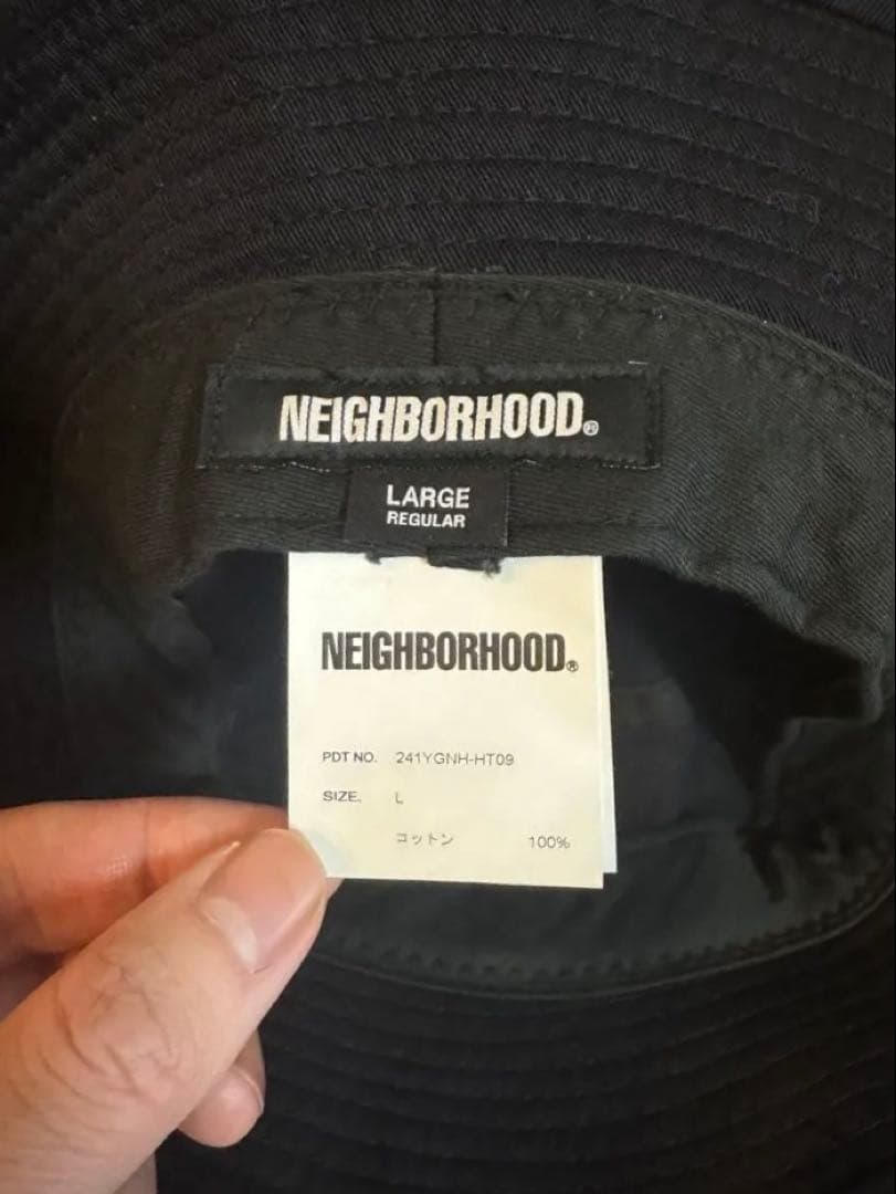 【美品】NEIGHBORHOOD バケットハット 黒　L
