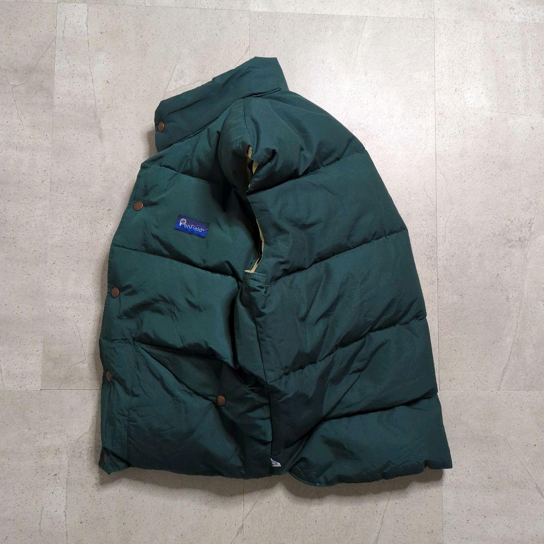 vintage90sPenfield USA製ダウンベスト グリーンアメカジ古着