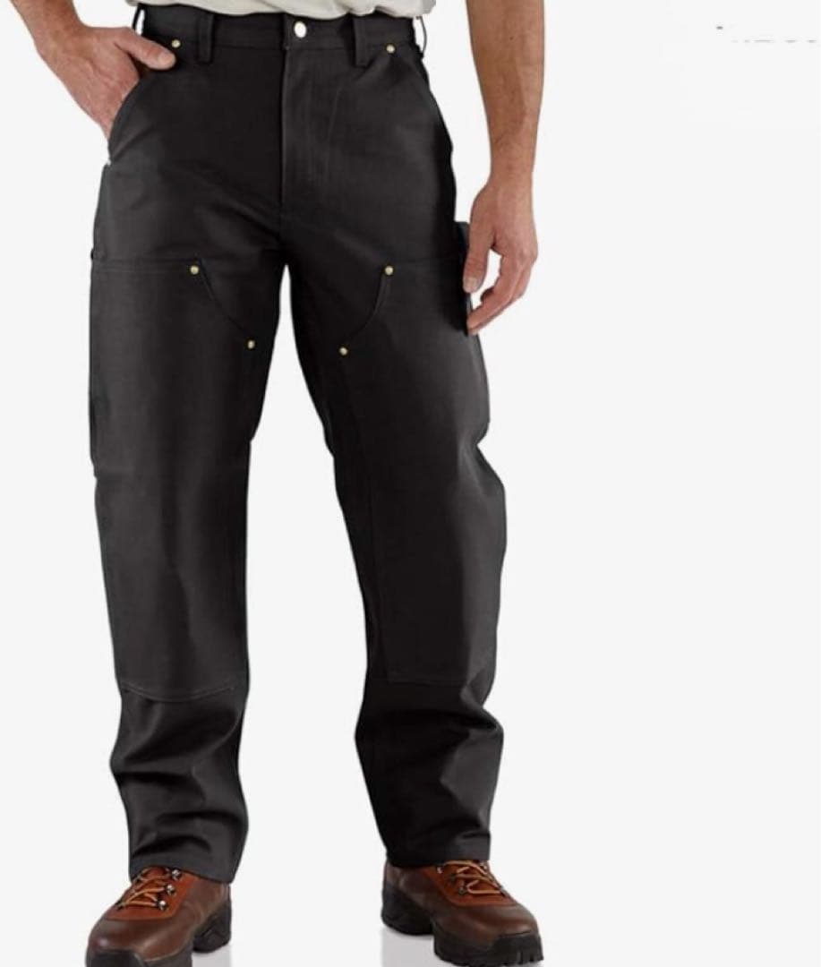 【新品】Carhartt ダブルフロント ダック ワークパンツ ブラック