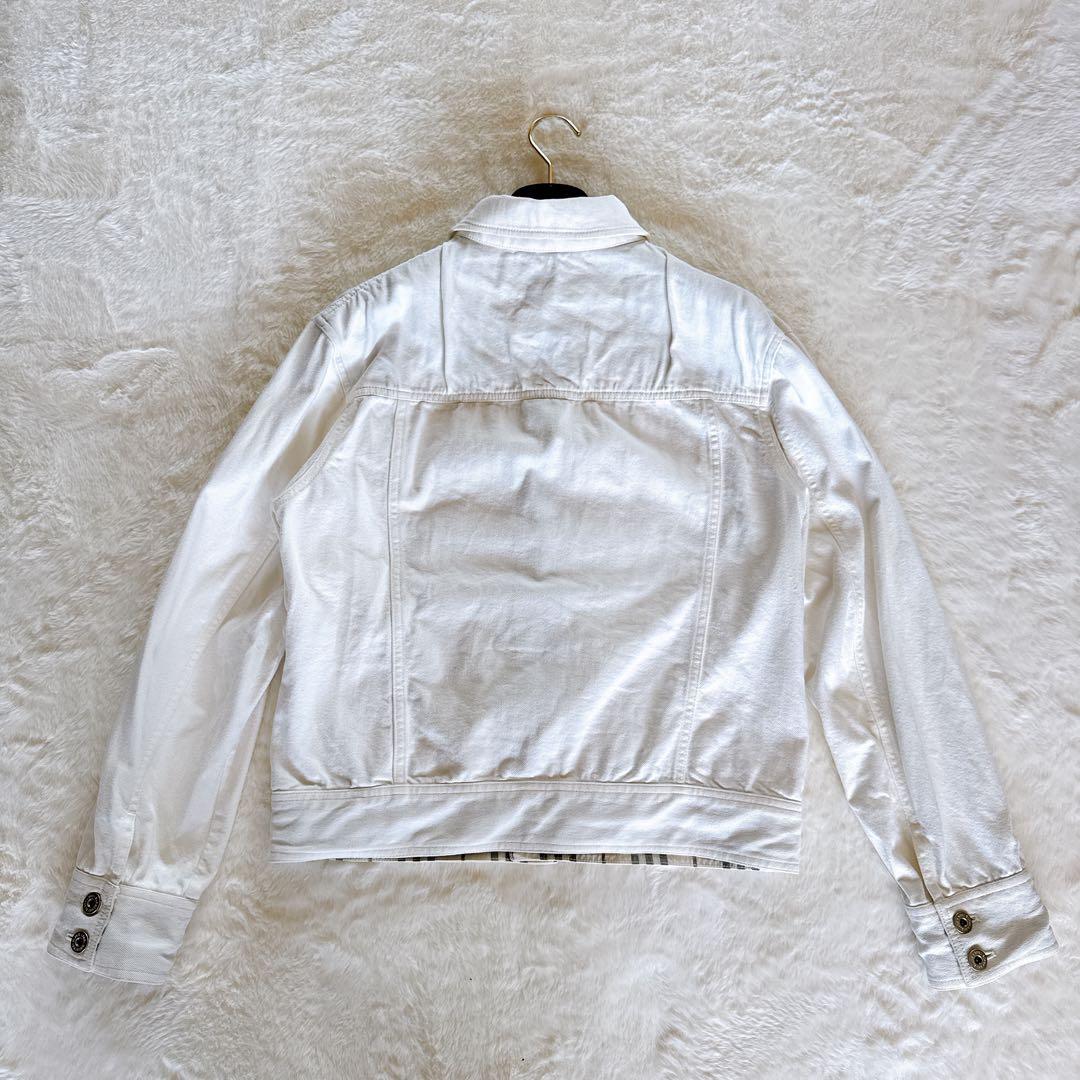 【BURBERRY BLACK LABEL】デニムジャケット Gジャン 白 M