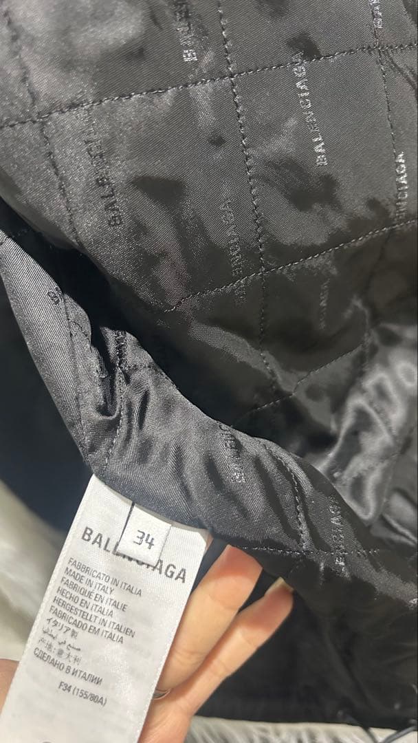 BALENCIAGA 2022AW バックBBロゴ ファーコートジャケット 34