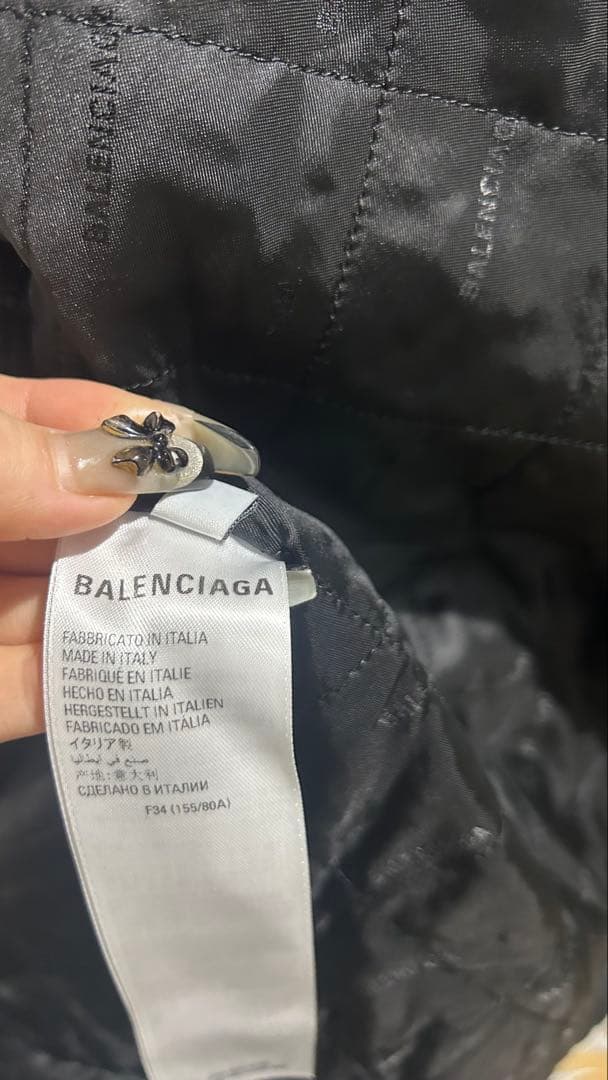 BALENCIAGA 2022AW バックBBロゴ ファーコートジャケット 34