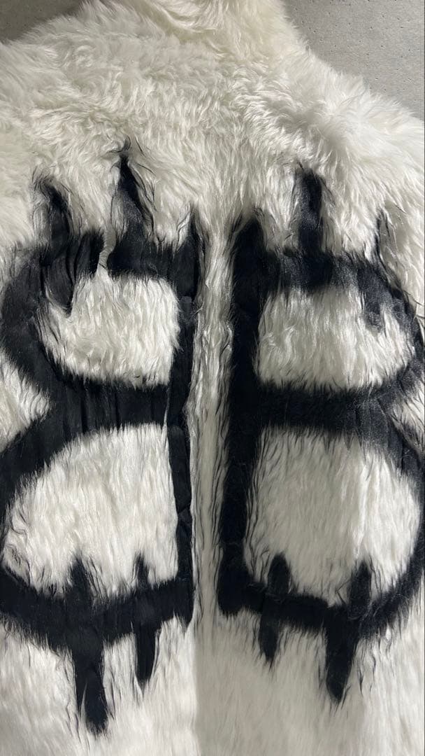 BALENCIAGA 2022AW バックBBロゴ ファーコートジャケット 34