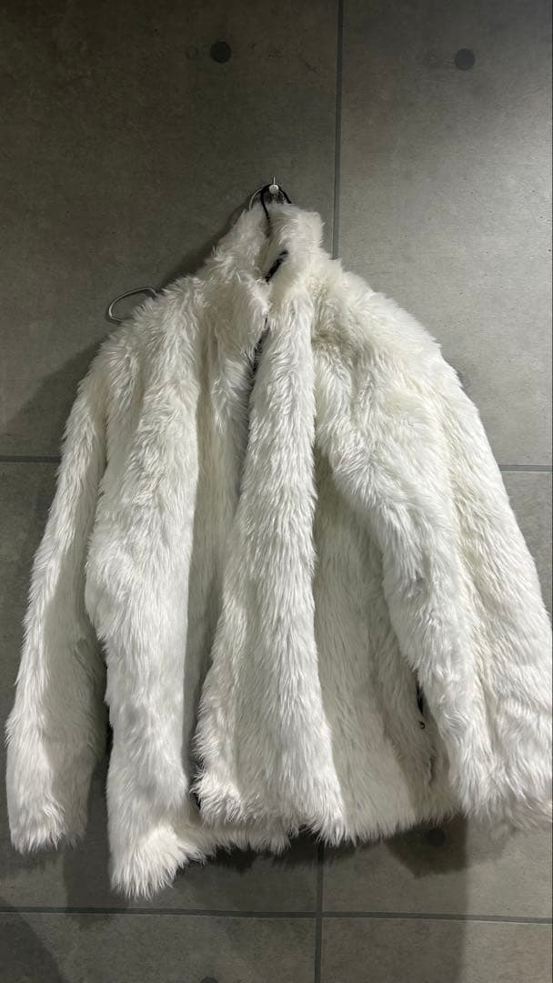BALENCIAGA 2022AW バックBBロゴ ファーコートジャケット 34