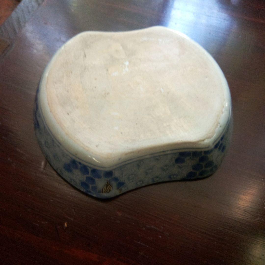 古伊万里　雪文皿　江戸時代
