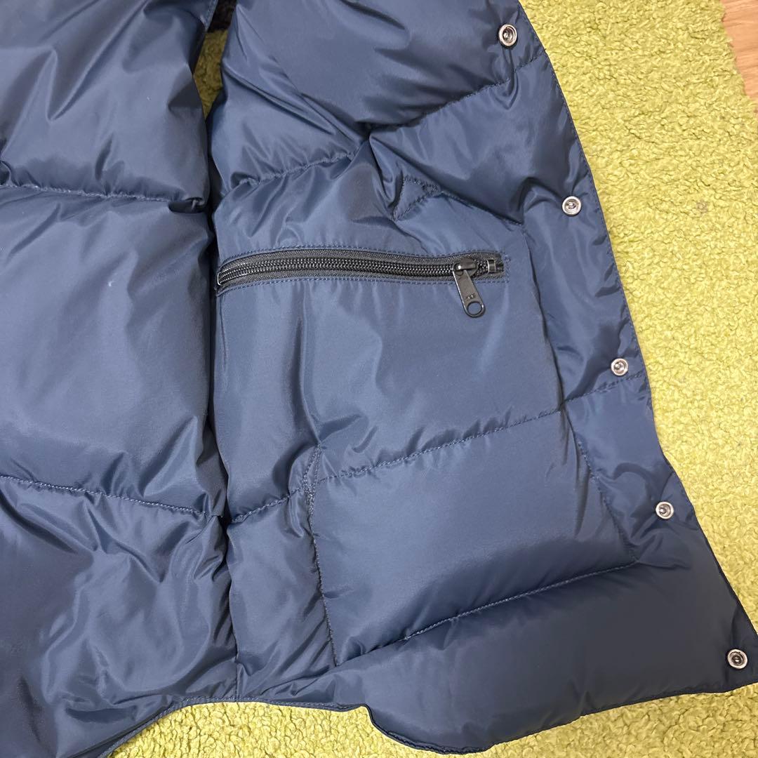 ロッキーマウンテンフェザーベッド ダウンベスト 40 L ネイビー レザーヨーク