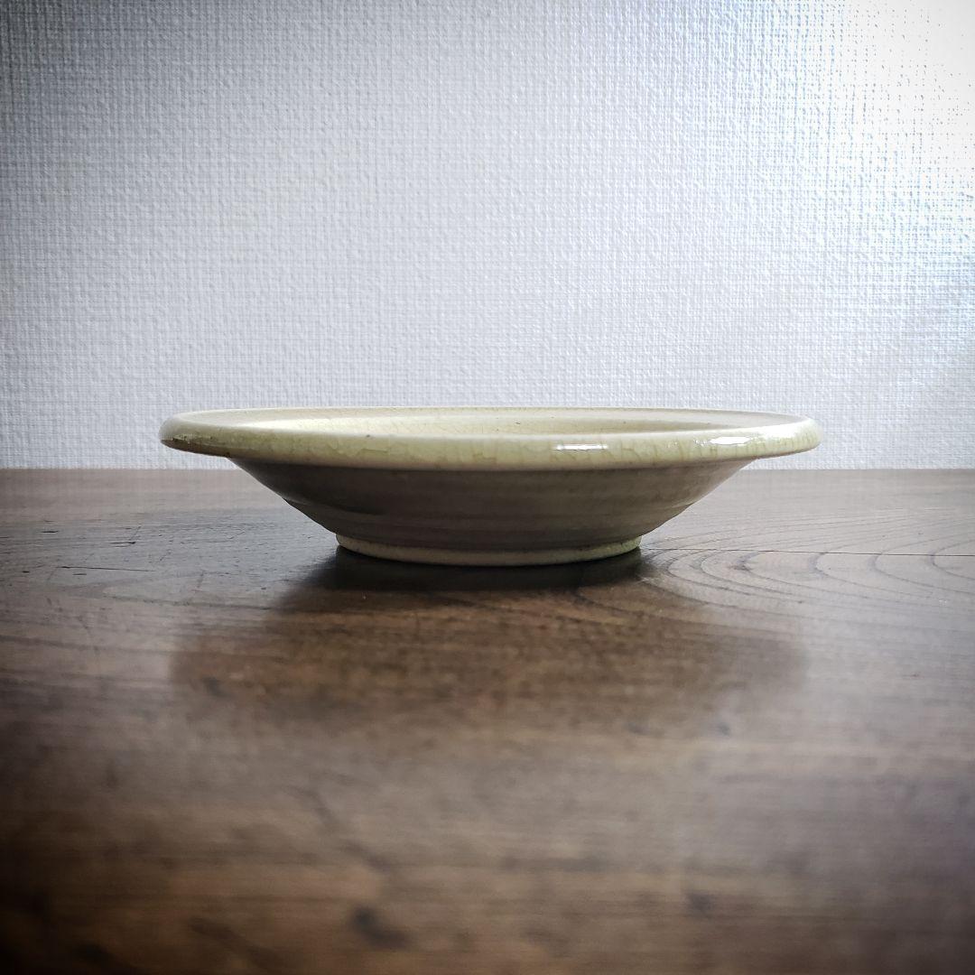 小皿　黄瀬戸　皿　明治　大正　時代物　貫入