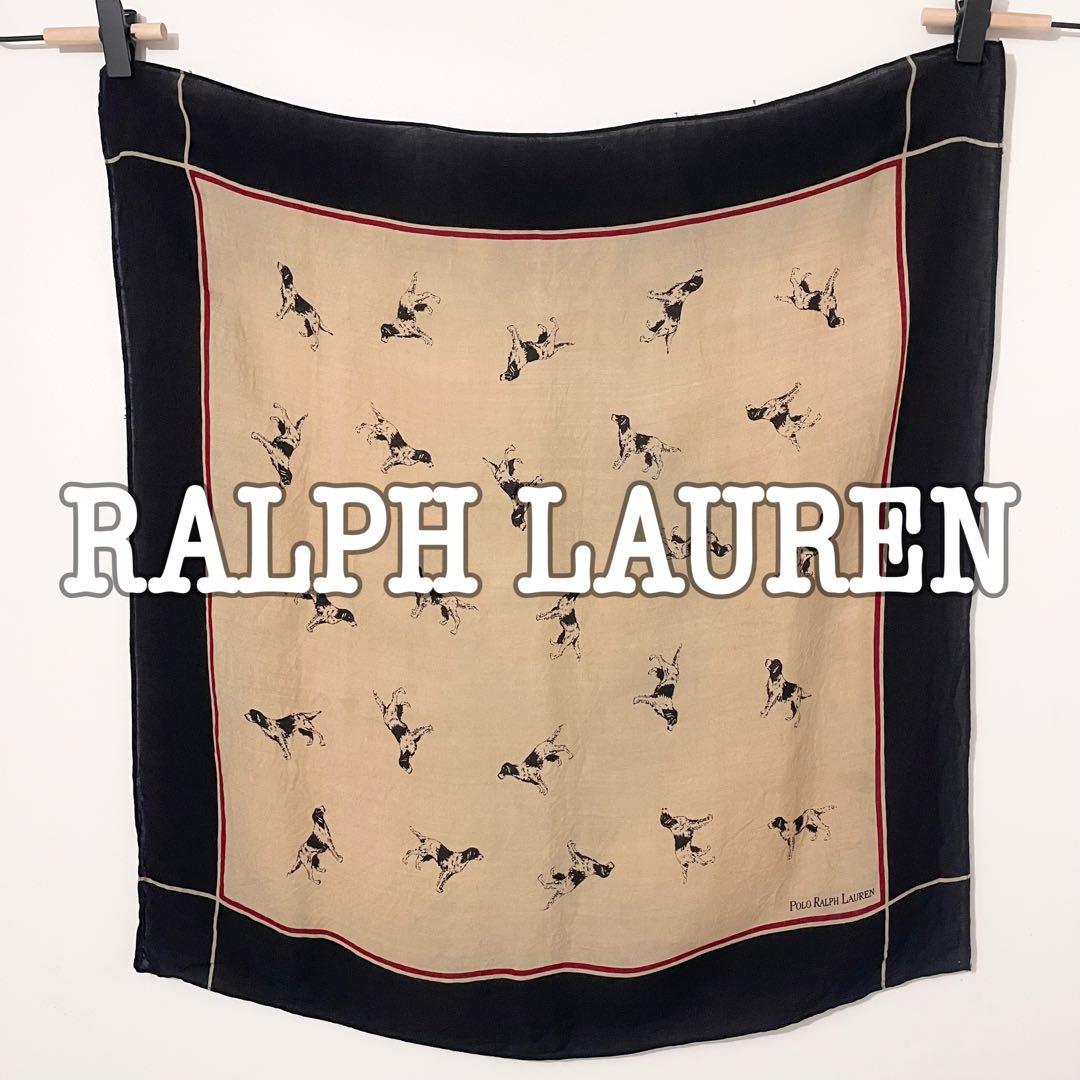 RALPH LAUREN ラルフローレン スカーフ ドッグ 犬 ヴィンテージ