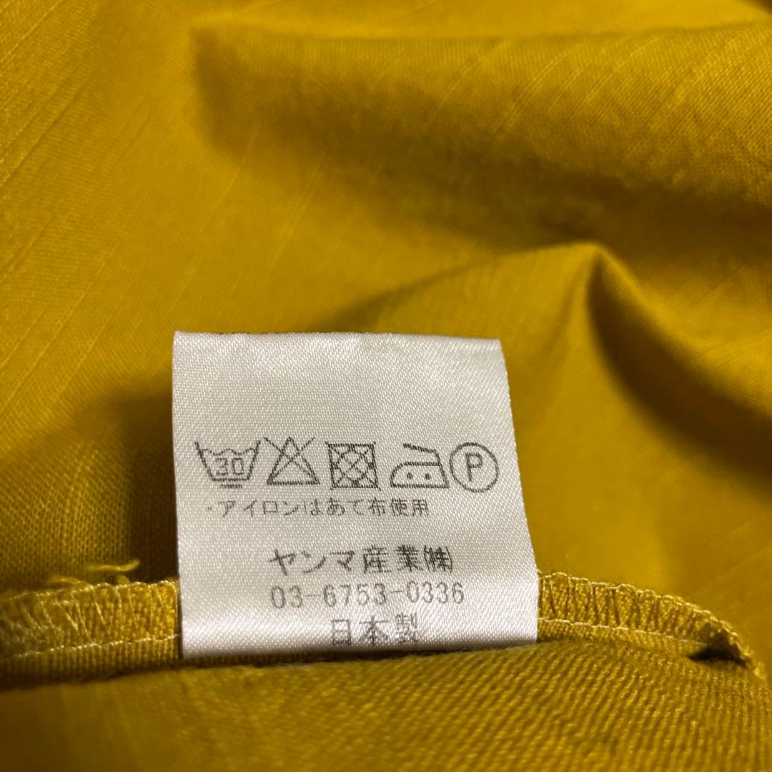 ヤンマ産業　会津木綿カフスシャツ　からし　長袖プルオーバー