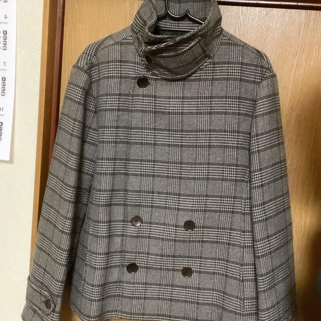 チェック柄ダブルブレストジャケット