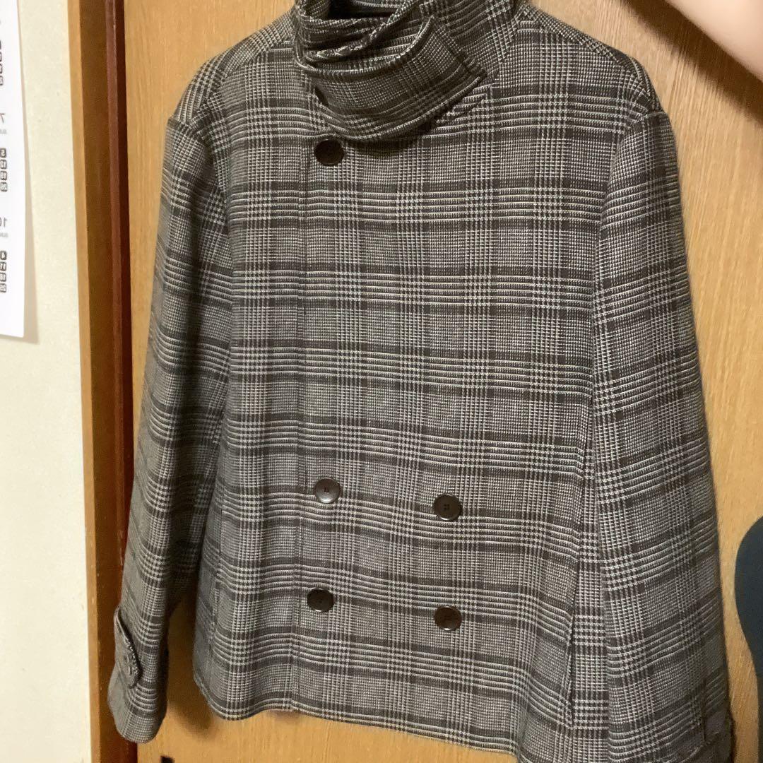 チェック柄ダブルブレストジャケット