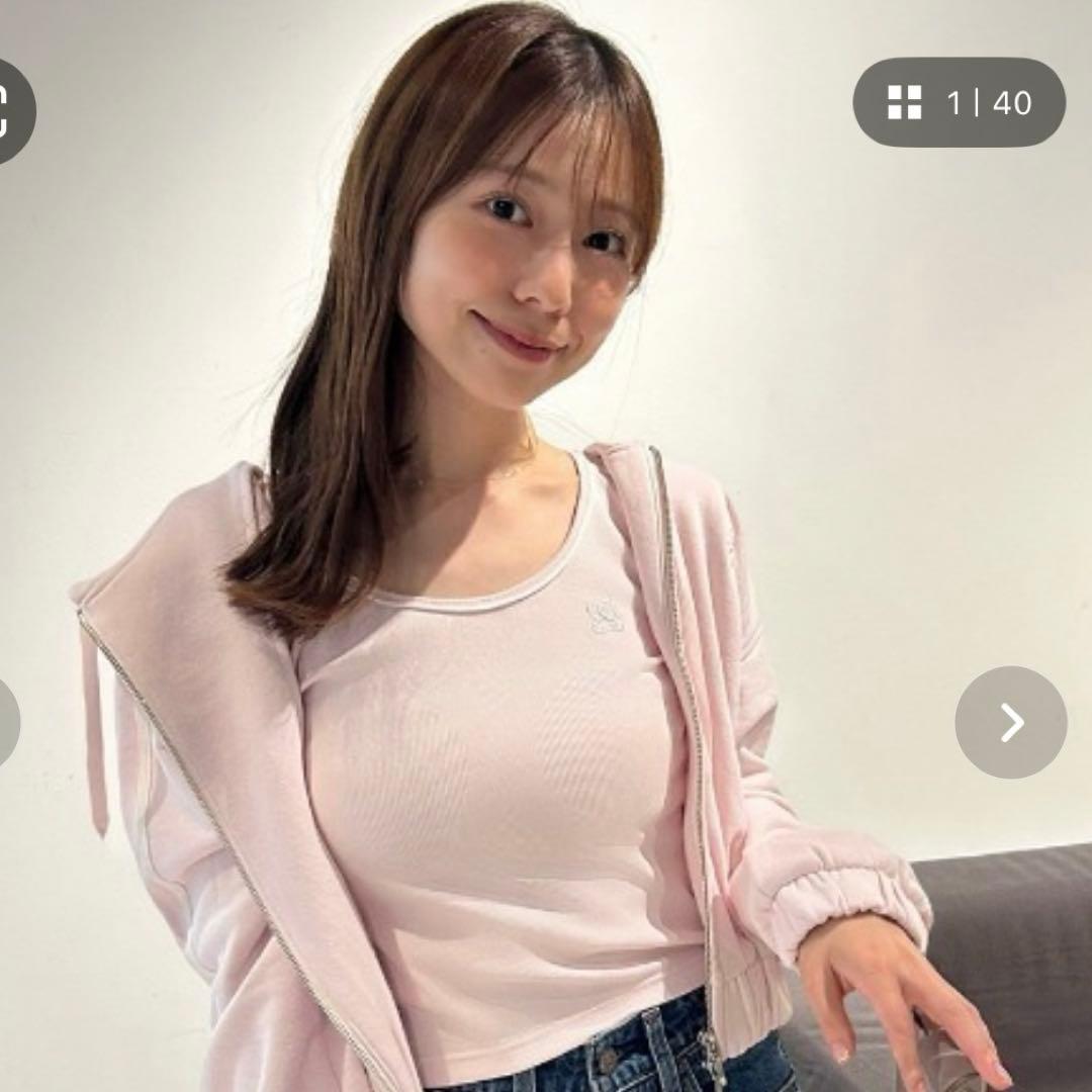 SNIDEL ♡ライトピンク UVカットフーディパーカ