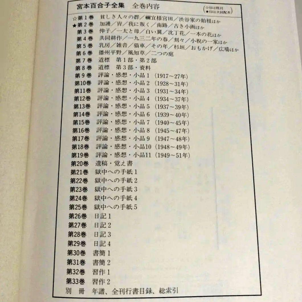 「宮本百合子全集」 第1巻〜第33巻＋別冊【全巻セット】34冊