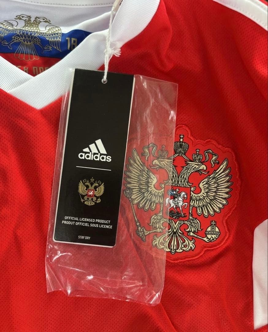 美品　ロシア代表 2018 ホーム レプリカ ユニフォーム adidas 赤