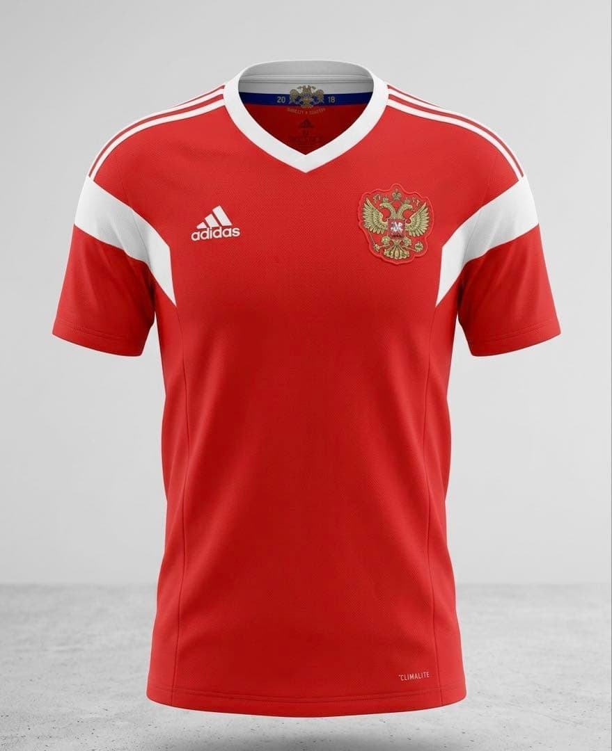 美品　ロシア代表 2018 ホーム レプリカ ユニフォーム adidas 赤