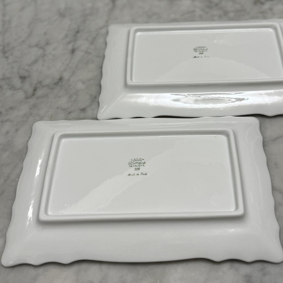 【Richard Ginori ジノリ】 ベッキオホワイト 長方形皿 2枚