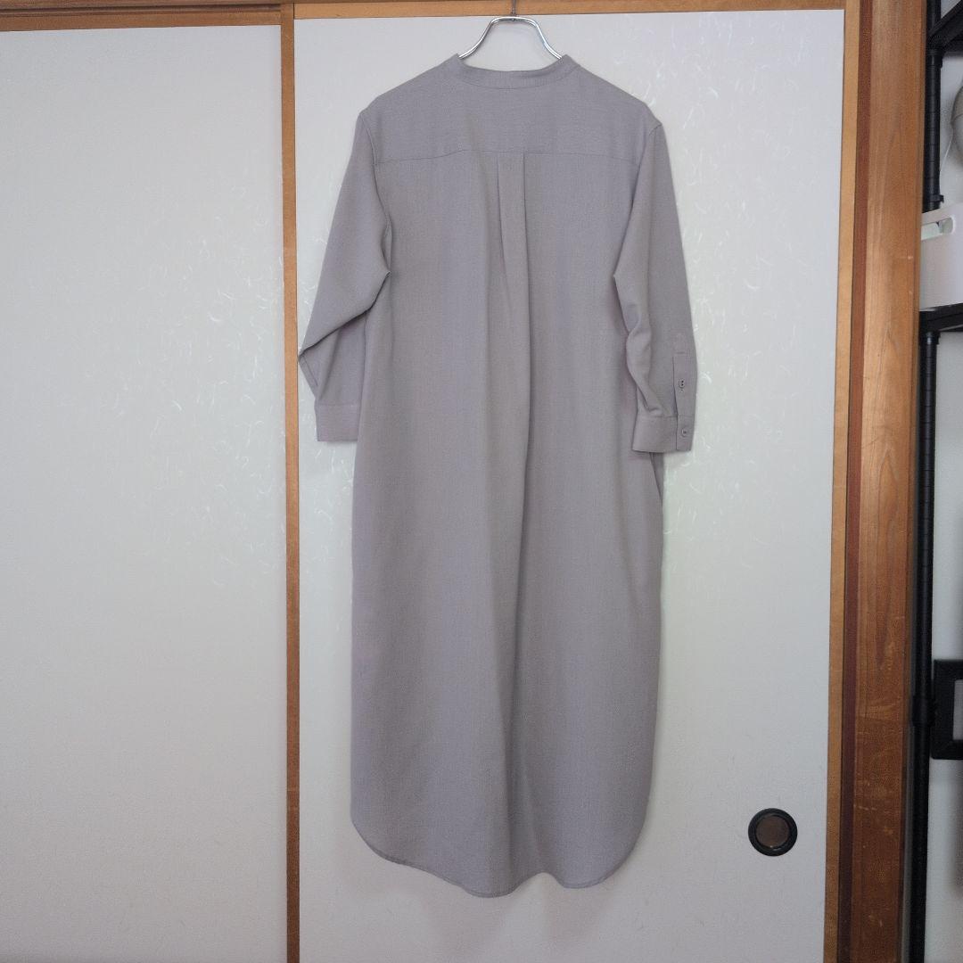 バンドカラーシャツワンピース　ソージュ　GLAY M SOÉJU　グレー