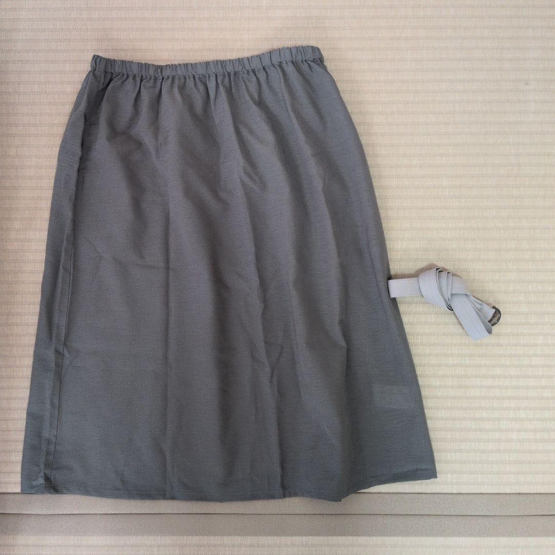 バンドカラーシャツワンピース　ソージュ　GLAY M SOÉJU　グレー